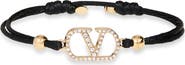 Valentino Garavani Crystal VLOGO Cord Bracelet