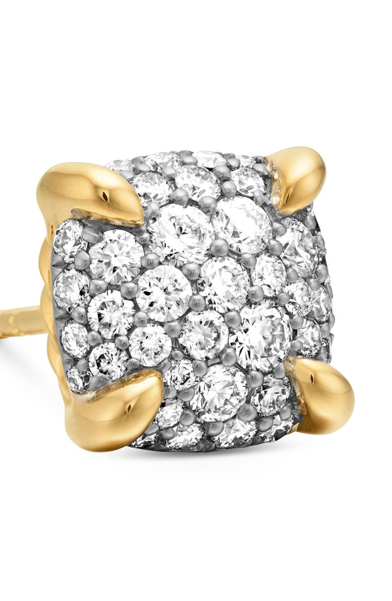 David Yurman Chatelaine<sup>®</sup> Stud Earrings in 18K Gold & Pavé Diamonds, Alternate, color, Diamond
