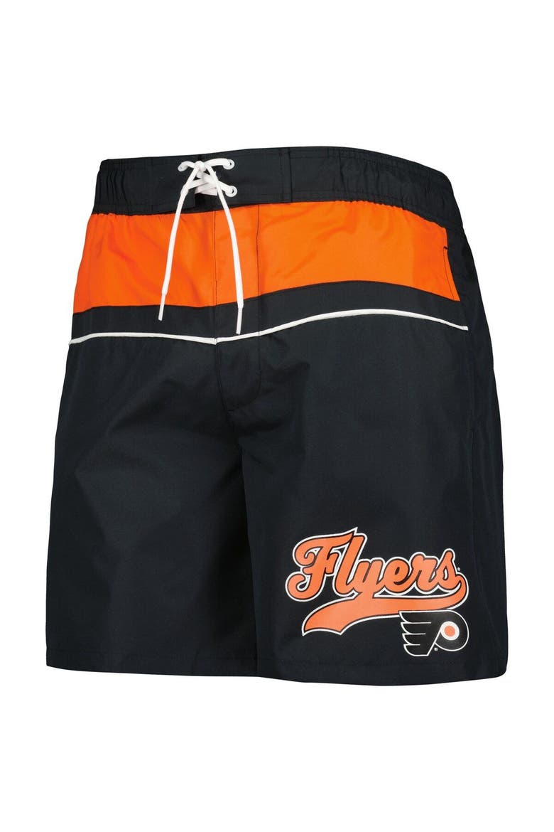 Men's Starter Black Philadelphia Flyers Freestyle Volley Swim Shorts, Alternate, color, Black