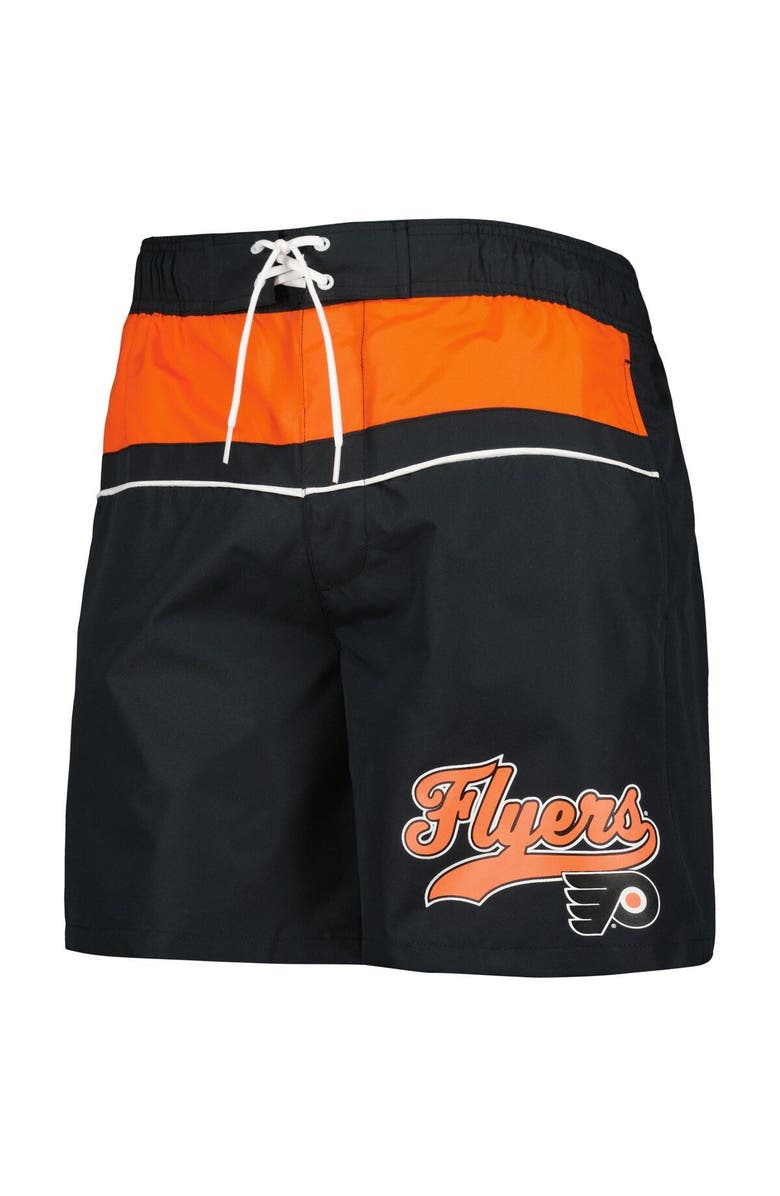 STARTER Men's Starter Black Philadelphia Flyers Freestyle Volley Swim Shorts, Alternate, color, Black