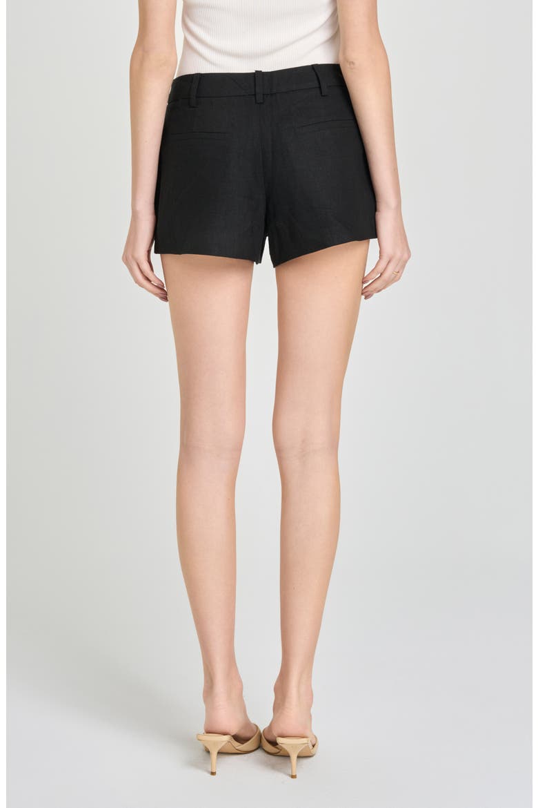 Paloma Linen Blend Shorts, Alternate, color, BLACK