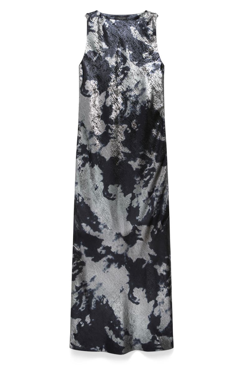 Margaret Metallic Sleeveless Maxi Dress, Alternate, color, SLVMT