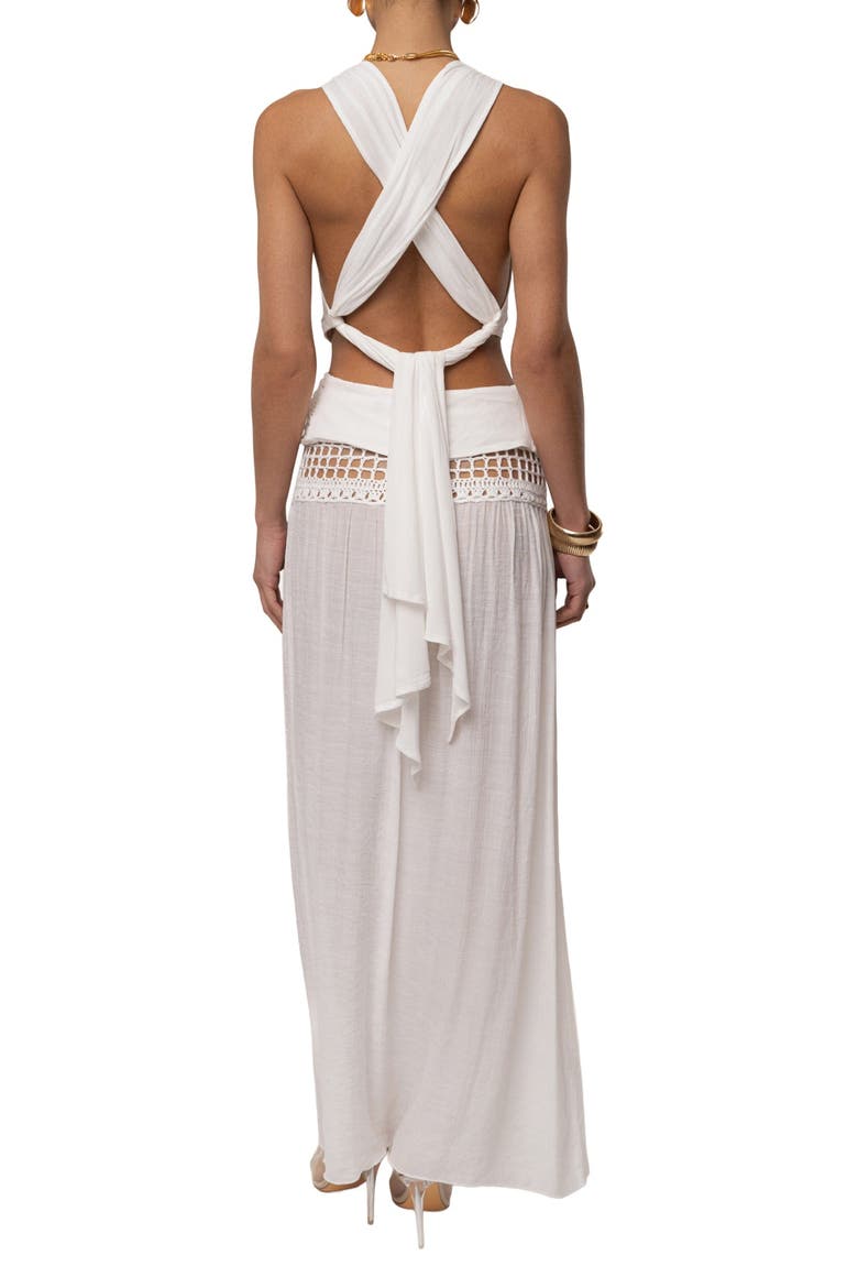 Tulum Drape Top, Alternate, color, White