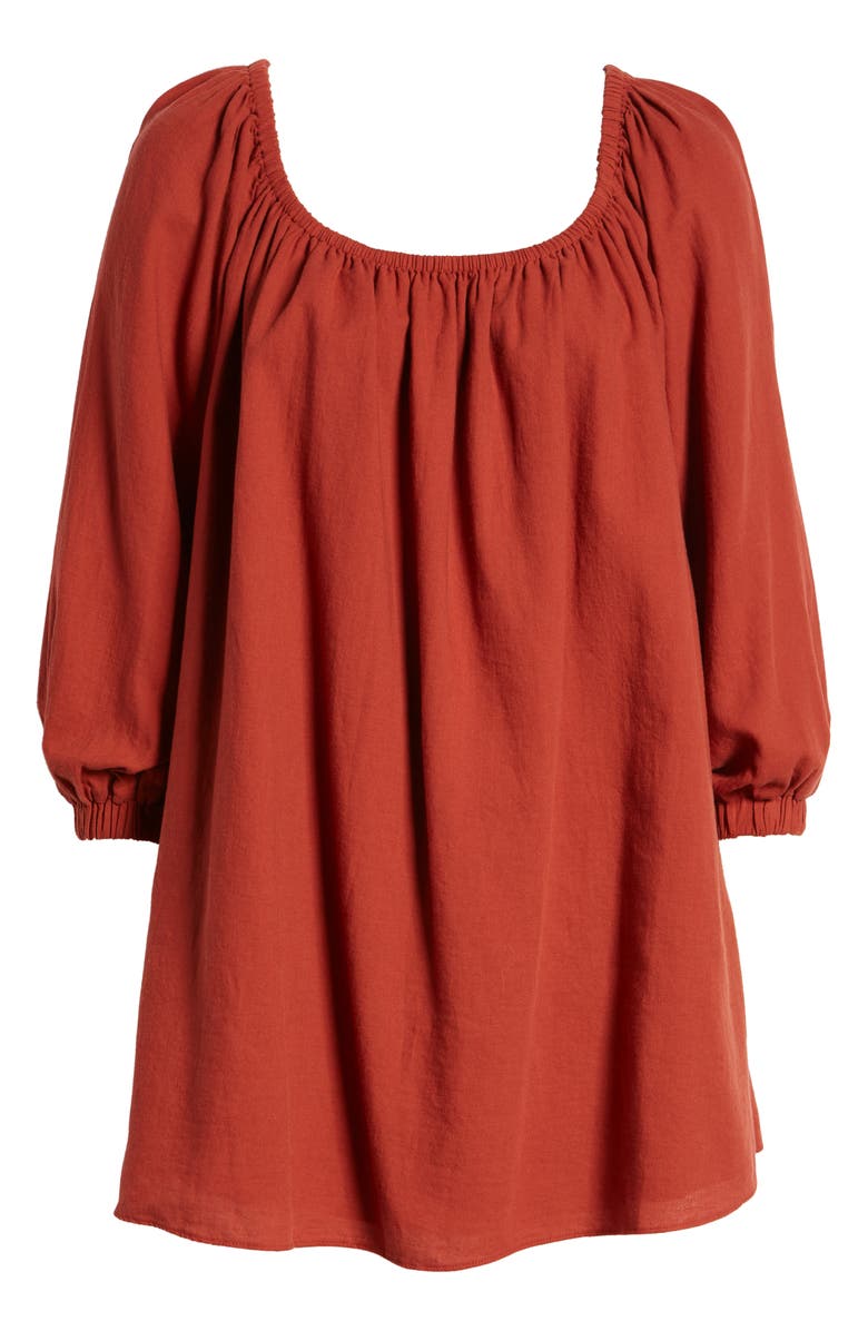 Treasure & Bond Shirred Off the Shoulder Minidress, Alternate, color, 