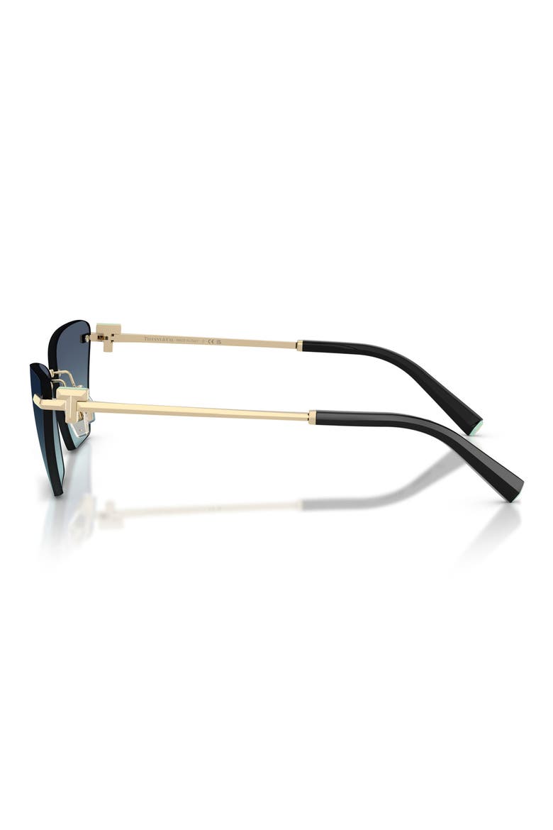 61mm Gradient Butterfly Sunglasses, Alternate, color, GOLD / AZURE GRADIENT BLUE