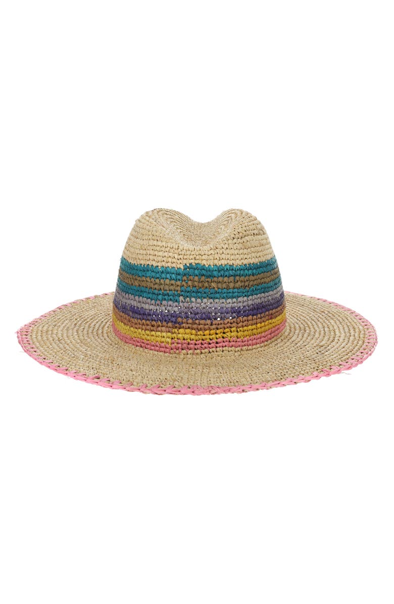 Scala Brenta Multicolor Raffia Hat, Alternate, color,