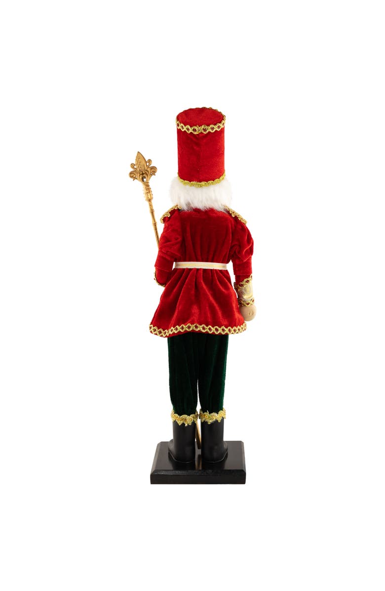 Northlight Jeweled Nutcracker with Scepter Christmas Figure - 22", Alternate, color, Red