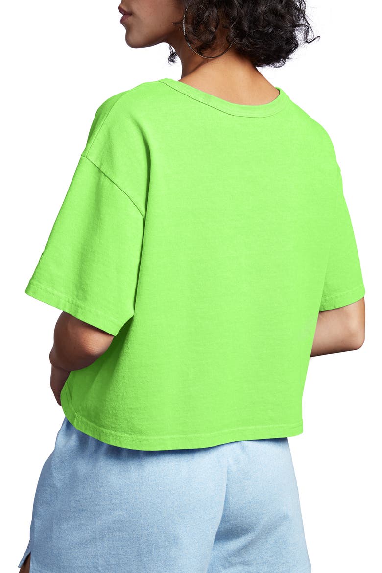 Garment Dye Crop Tee, Alternate, color, GREEN CONFECTION