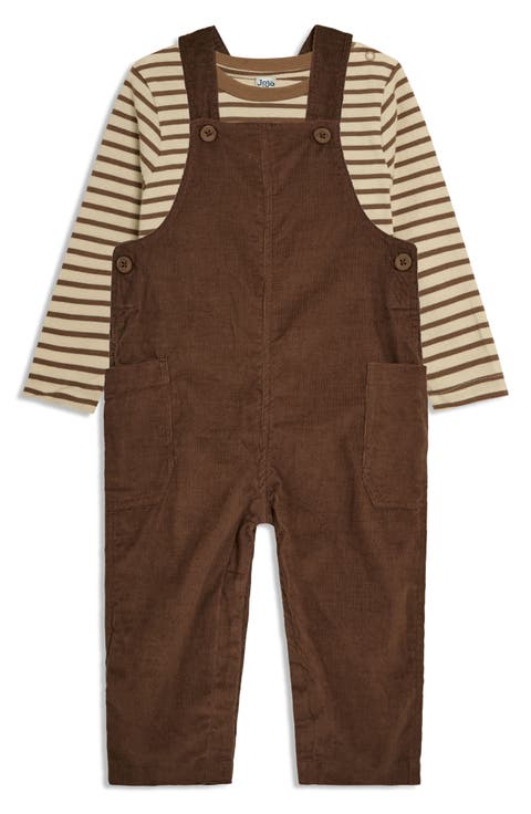 Bee & Dee Button Applique Velour Set-Mauve
