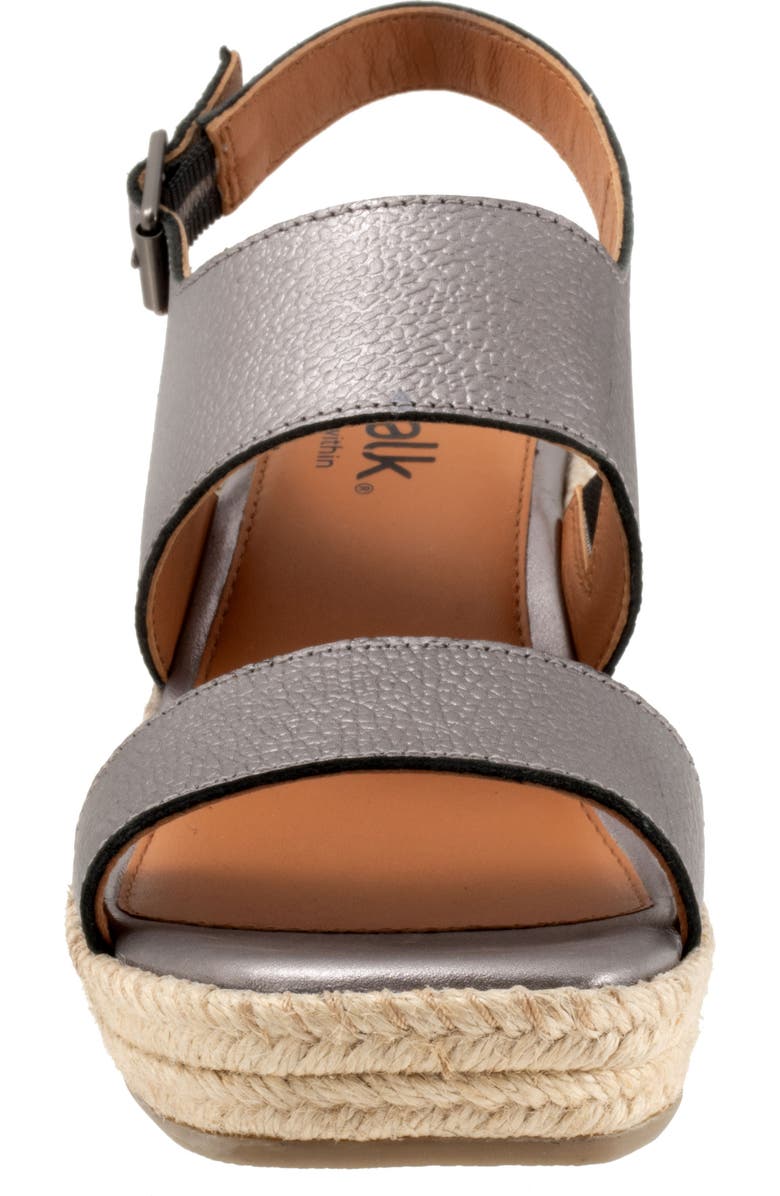 SoftWalk<sup>®</sup> Hartley Espadrille Wedge Sandal, Alternate, color, Pewter Metal