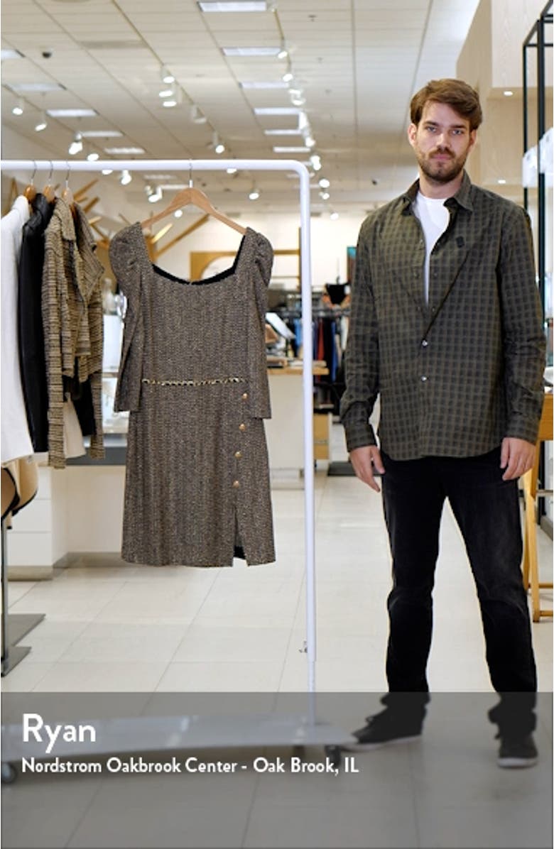 Metallic Tweed Sheath Dress, sales video thumbnail