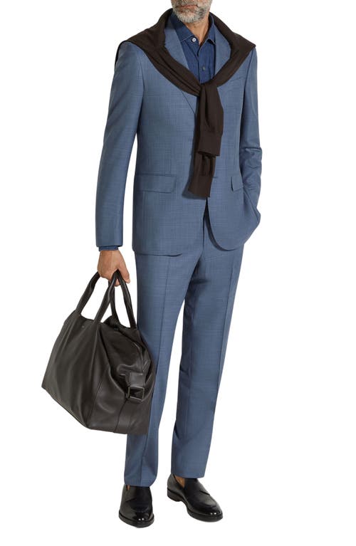 Zegna Light Avio Blue Centoventimila Wool Suit In Br Blu Ck