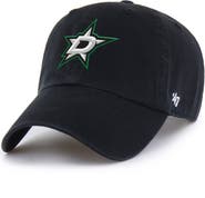 '47 Men's '47 Black Dallas Stars Logo Clean Up Adjustable Hat