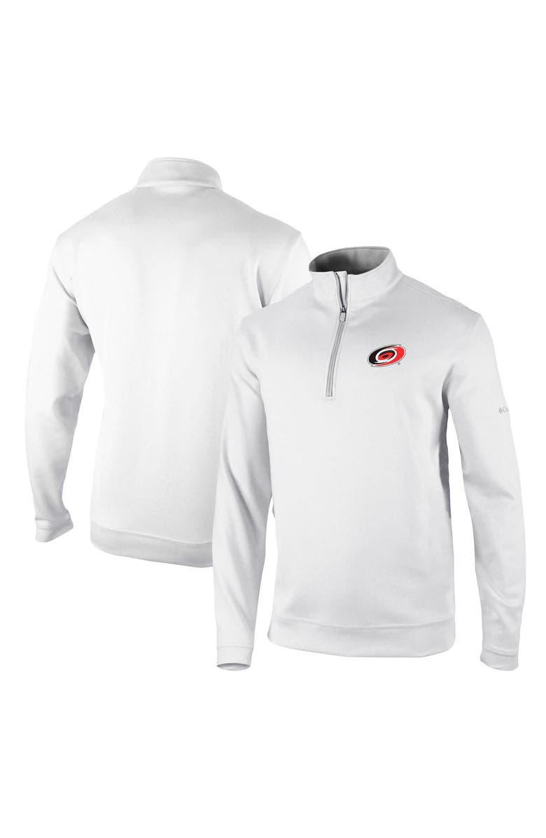 Columbia Men's Columbia White Carolina Hurricanes Wickham Hills Omni-Wick Quarter-Zip Jacket, Alternate, color, White