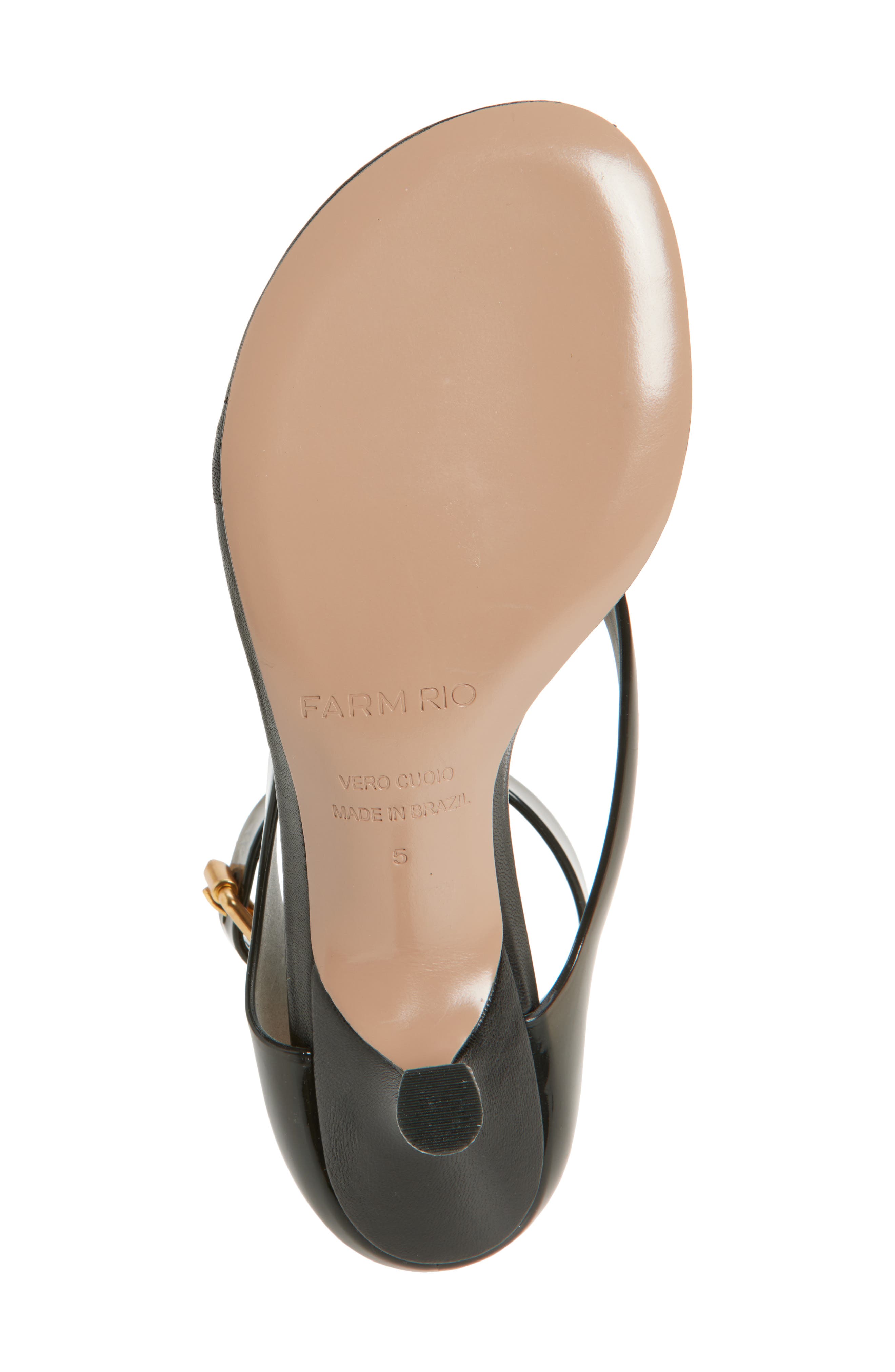 FARM Rio Jelly Ankle Strap Sandal, Alternate, color, Black