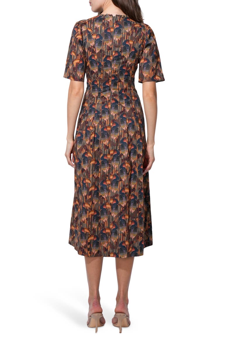 Gracie Puff Sleeve Midi Dress, Alternate, color, MULTI COLOR