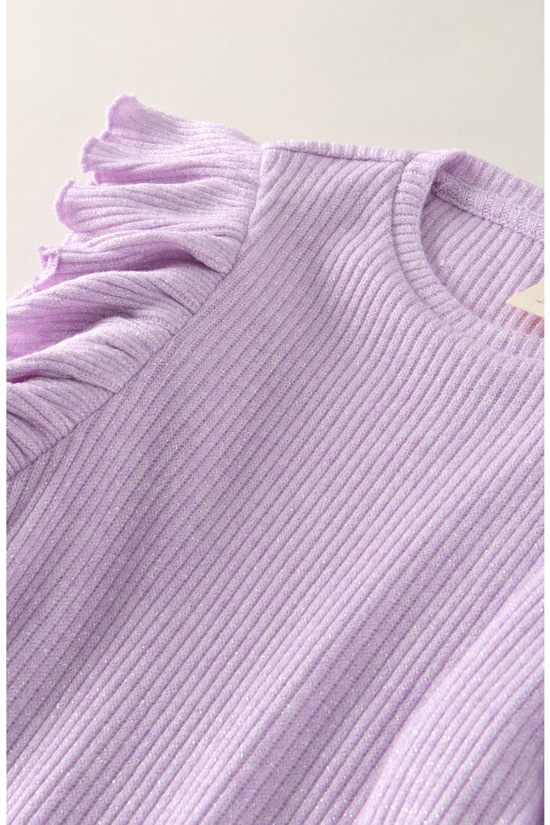 Kids' Shine Flutter Sleeve T-Shirt, Alternate, color, PURPLE BLISS