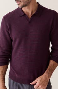 Marine Layer Liam Johnny Collar Polo Sweater