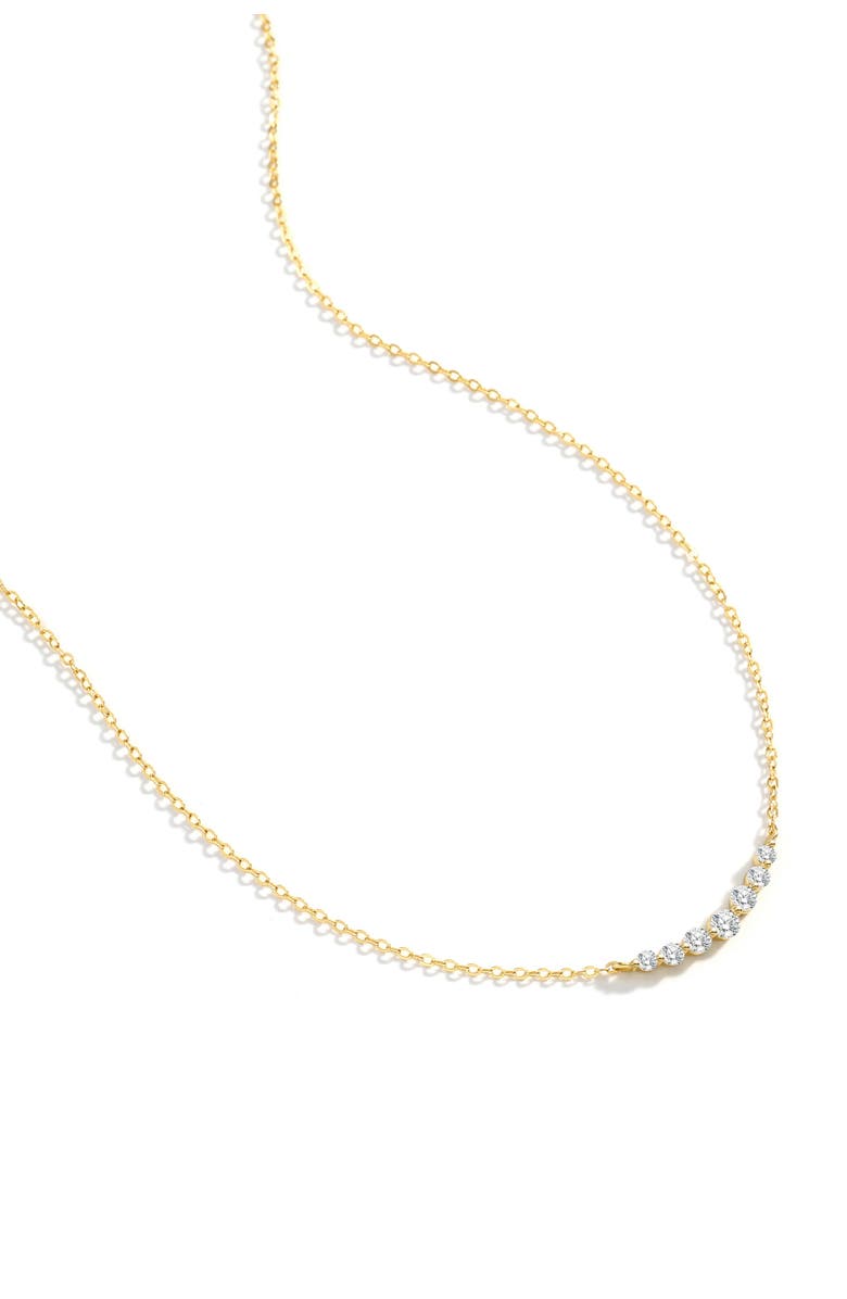 Mint & Lily Classic Arc Diamond Necklace, Alternate, color, 18K Gold Over Sterling Silver