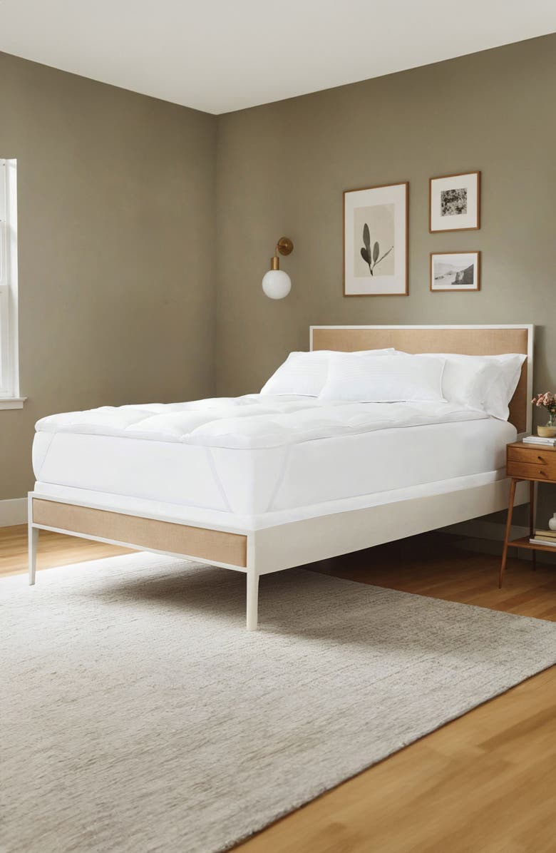 HOMESPUN Ultra Plush Luxury Mattress Topper, Alternate, color, White