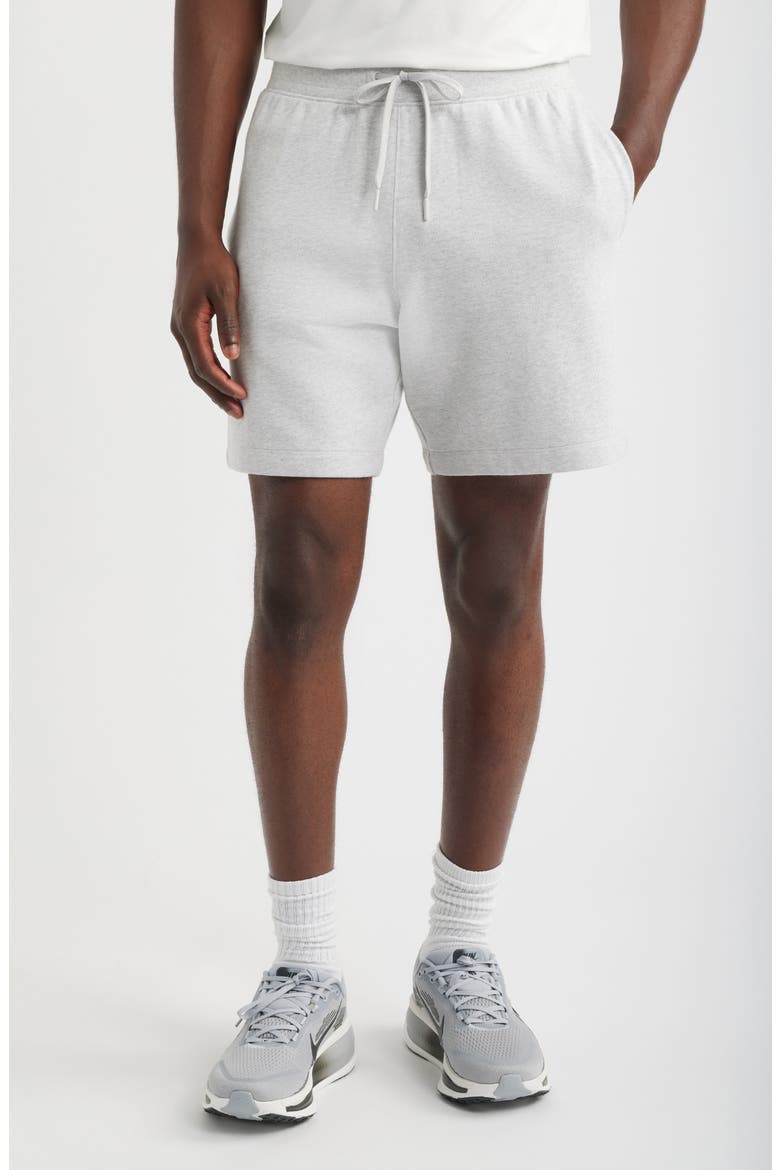 7-Inch Cotton French Terry Drawstring Shorts, Main, color, GREY LUNAR HEATHER
