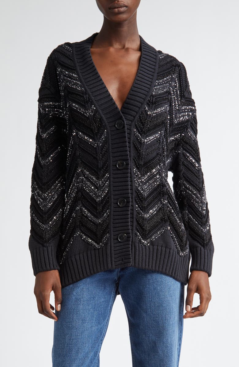 Missoni Sequin & Metallic Oversize Cardigan, Main, color,