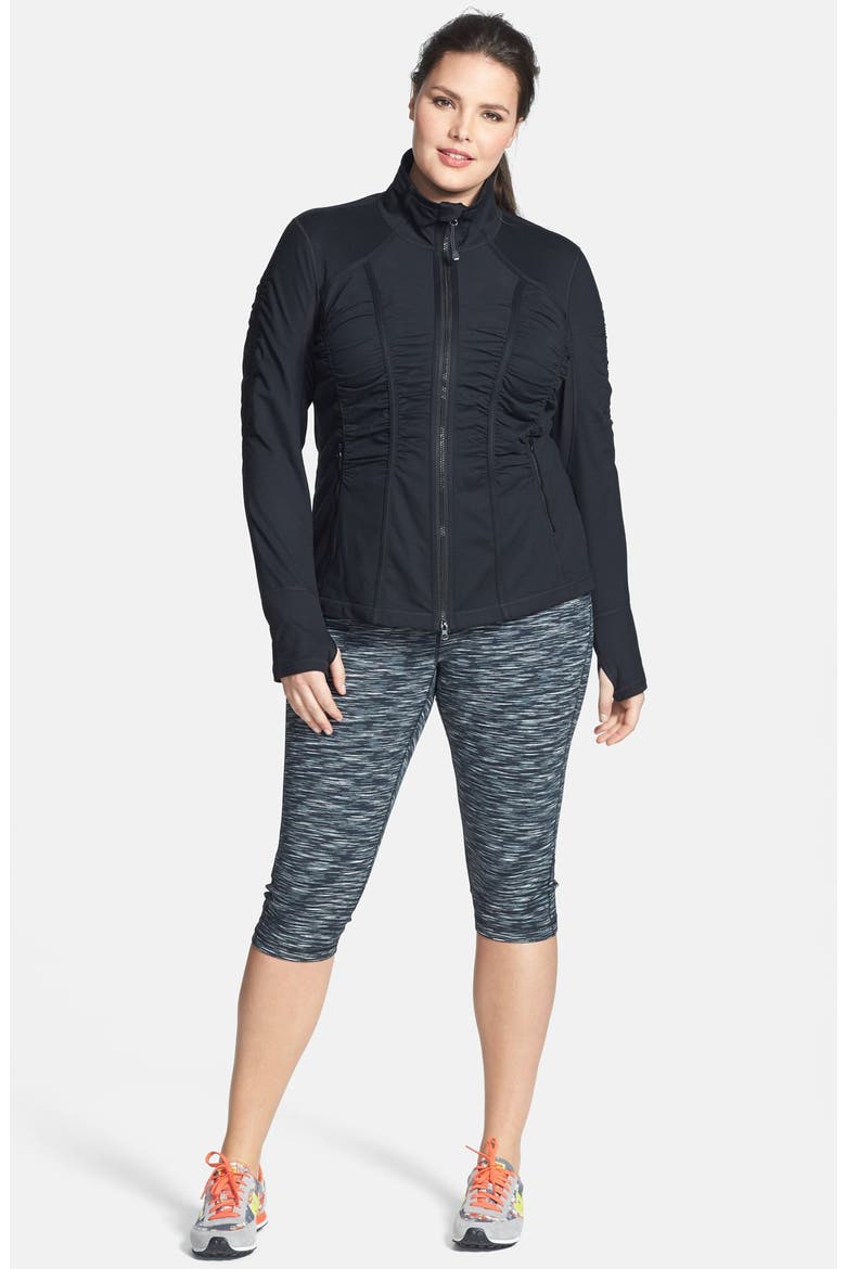 'Live In' Eclipse Space Dye Capris, Alternate, color, BLACK