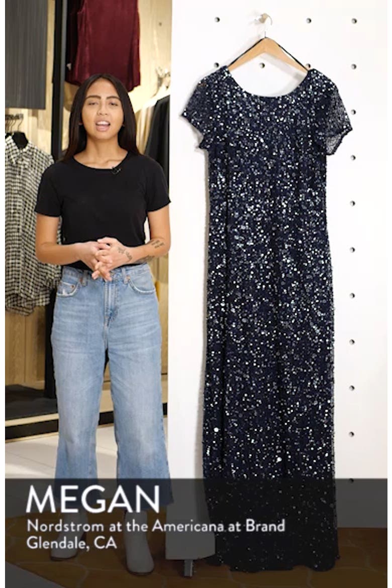 Embellished Scoop Back Gown video