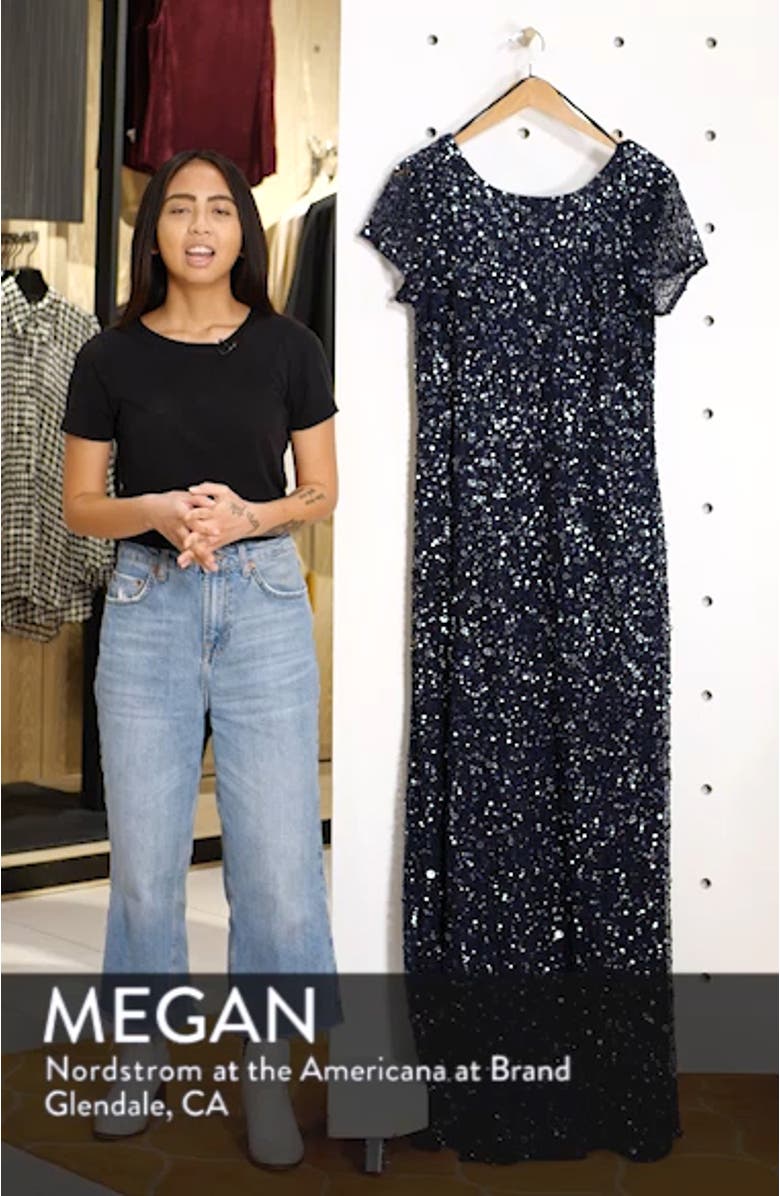 Embellished Scoop Back Gown, sales video thumbnail