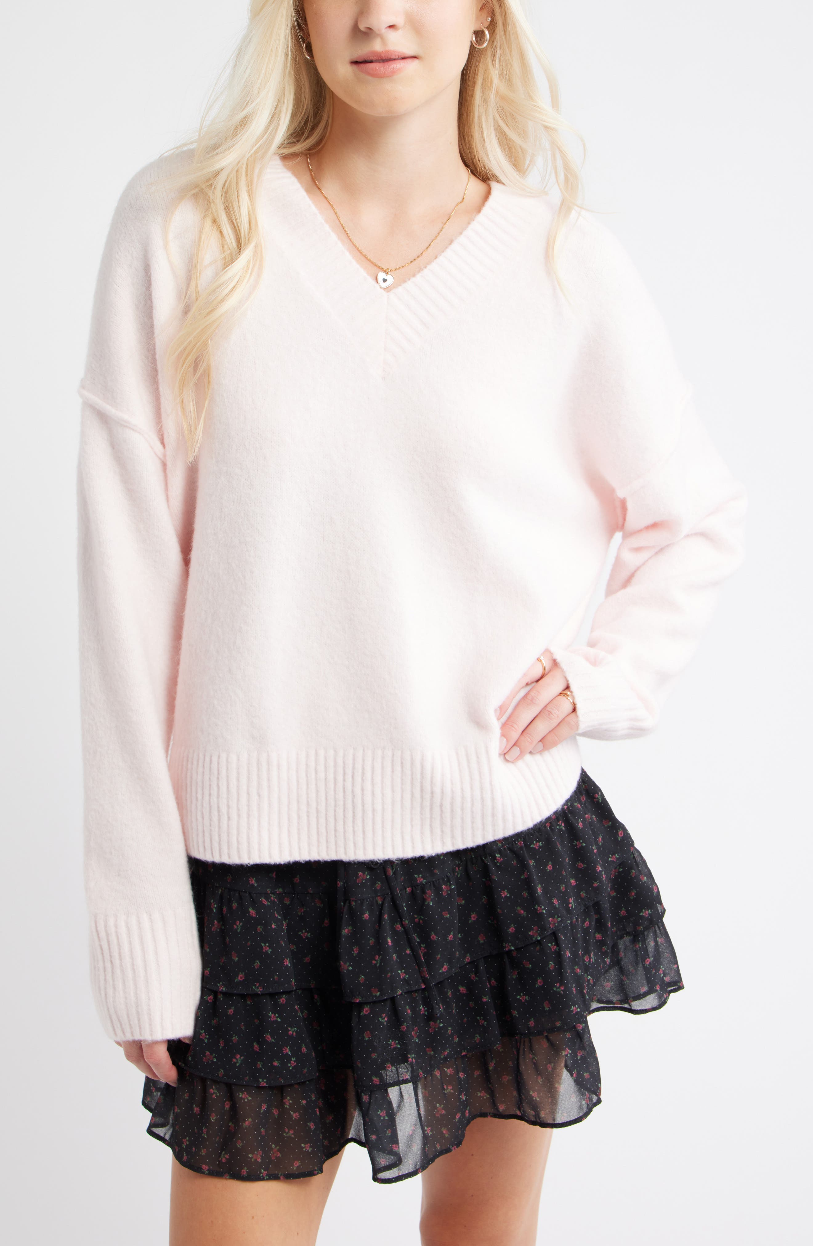 BP. Oversize Cozy V-Neck Sweater