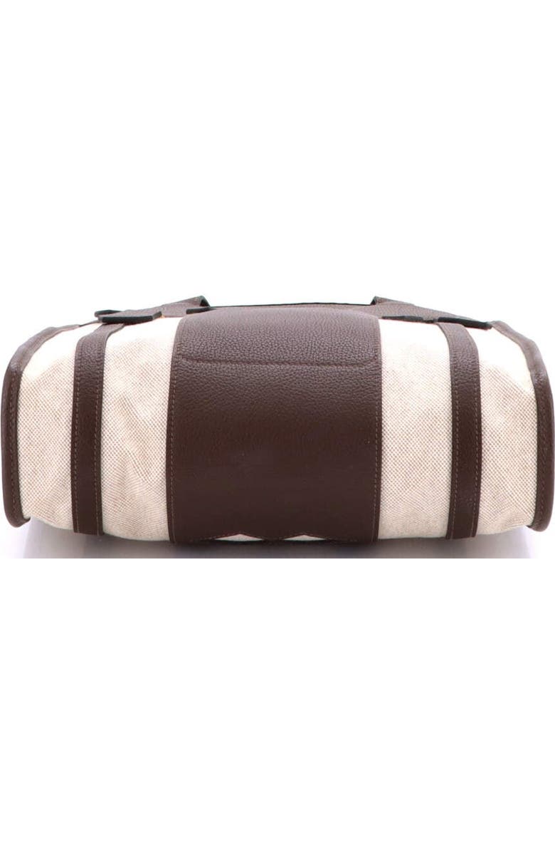 Pre-Owned Hermes Petit H Dream Catcher Tote Toile and Leather, Alternate, color, Ecru