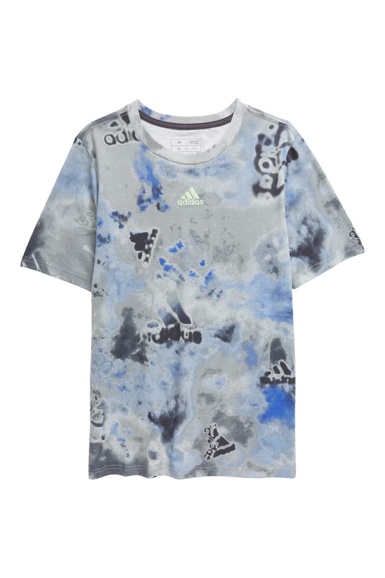 Kids' Tie Dye Logo Graphic T-Shirt, Main, color, MEDIUM GREY
