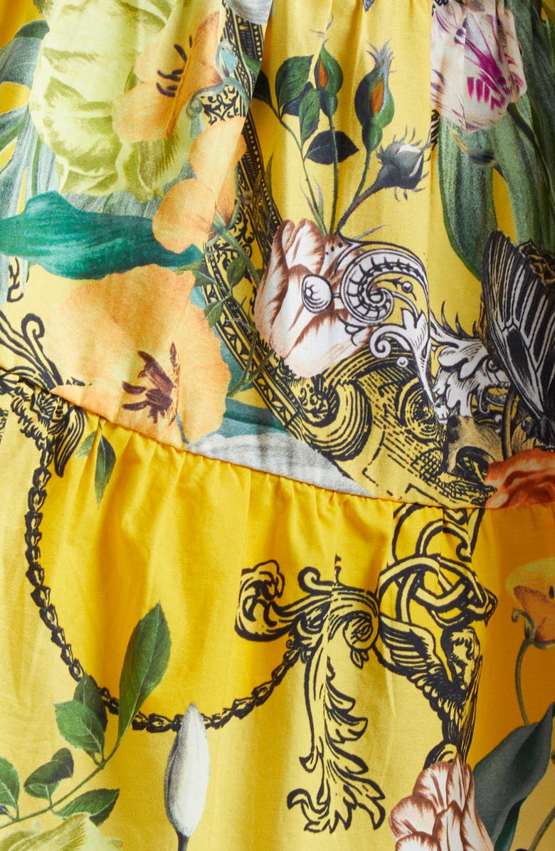 Camilla Paths of Gold Cotton Tiered Minidress, Alternate, color,