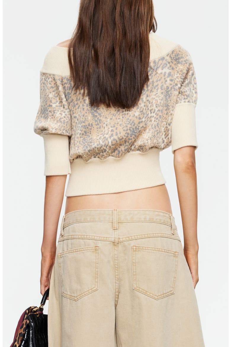 Adriana Off the Shoulder Sweater, Alternate, color, LEOPARD