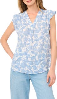 Vince Camuto Flutter Sleeve Top