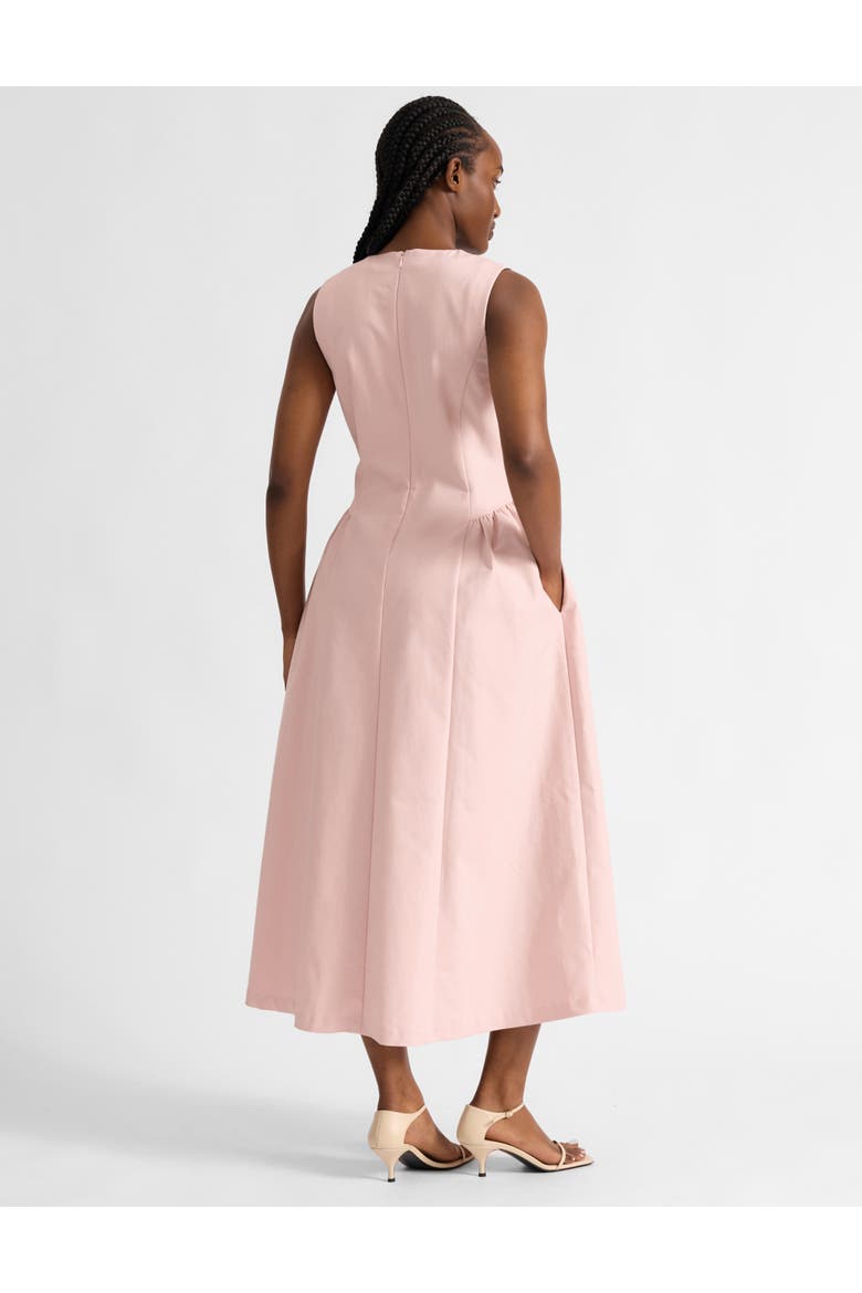 Cotton Sateen Gathered Side Dress, Alternate, color, Pink