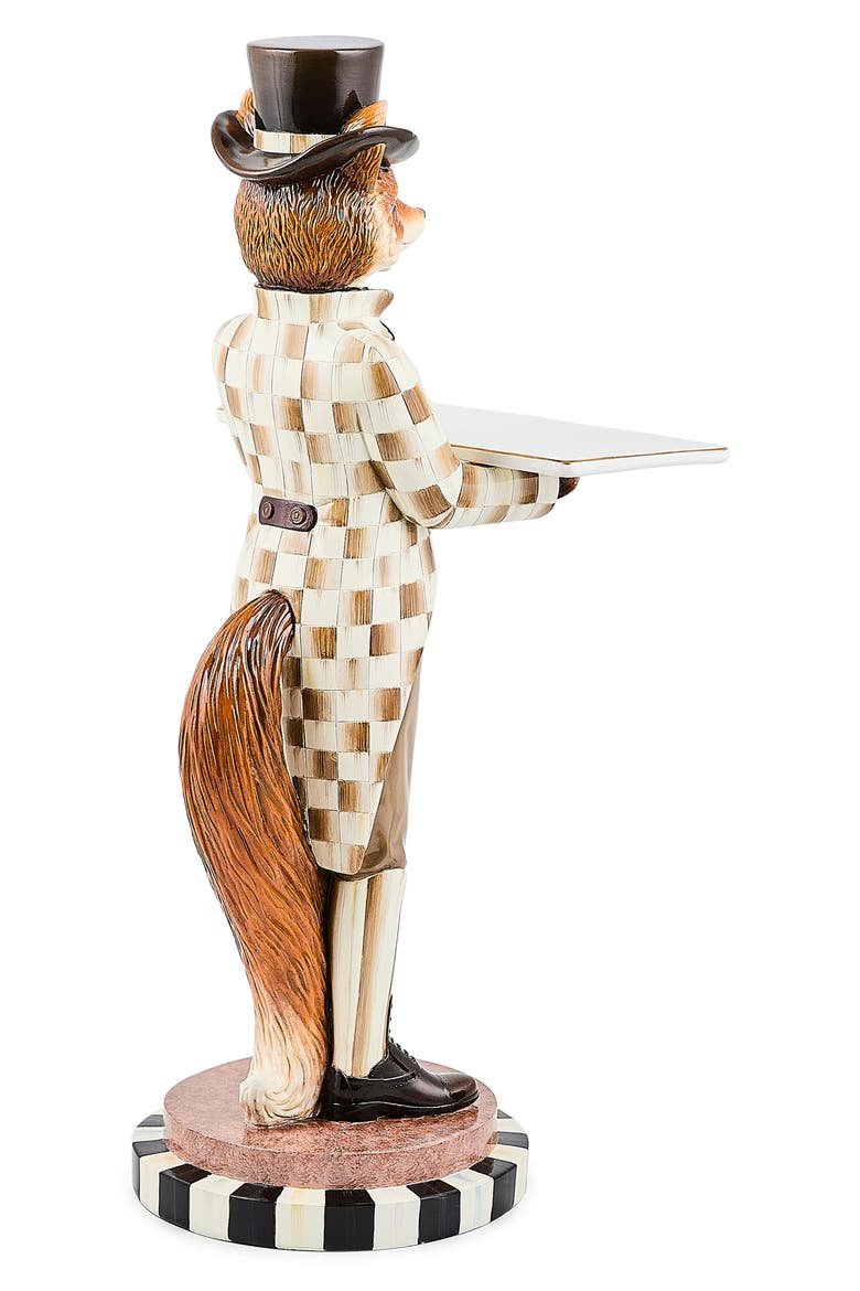 Fritz the Fox Butler Figurine, Alternate, color, BROWN