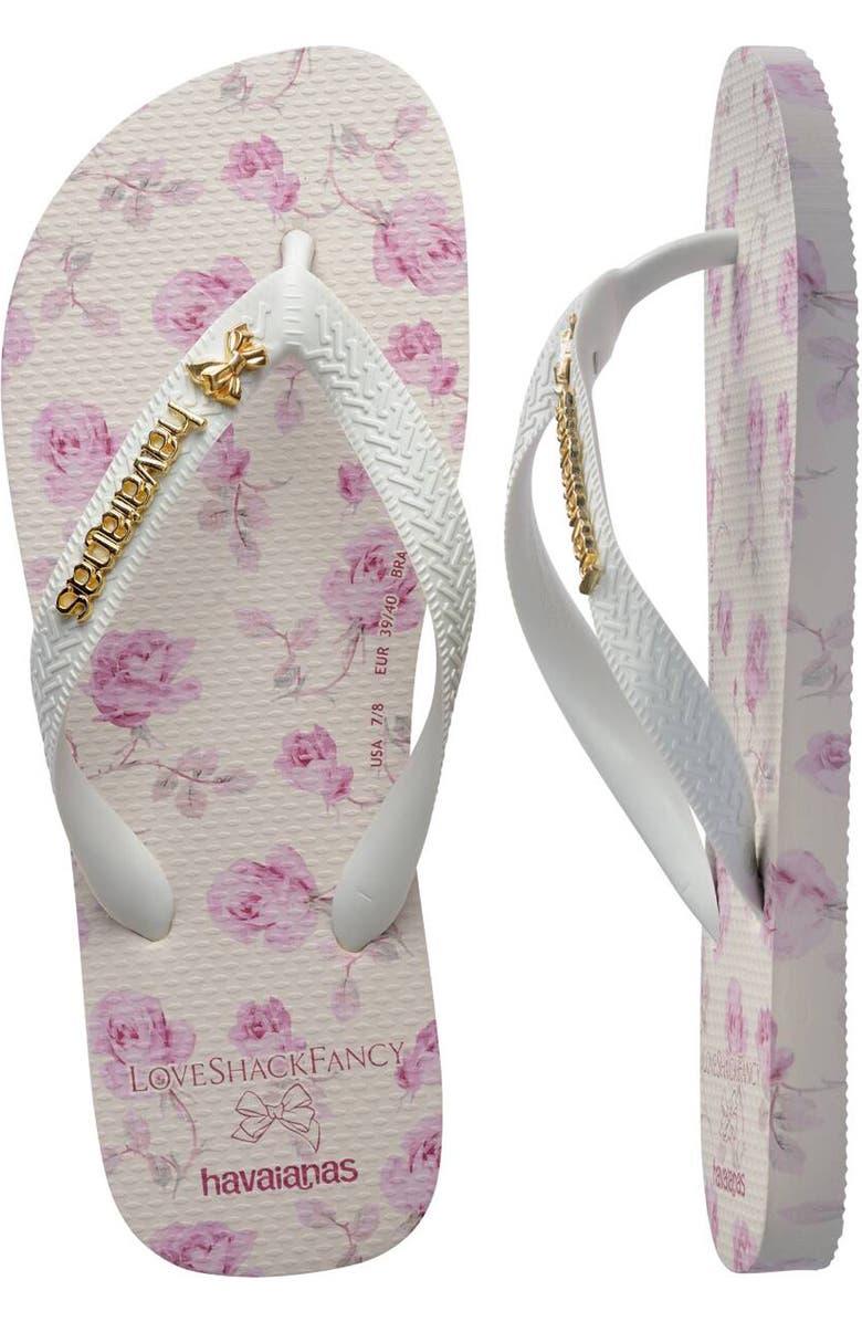 Havaianas x LoveShackFancy Top Ribbon Flip Flop, Alternate, color,