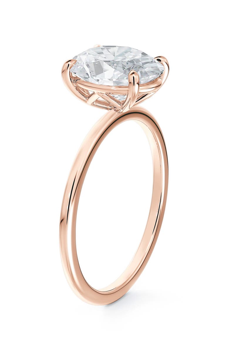 De Beers Forevermark Delicate Icon<sup>™</sup> Setting Oval Diamond Engagement Ring, Main, color, 