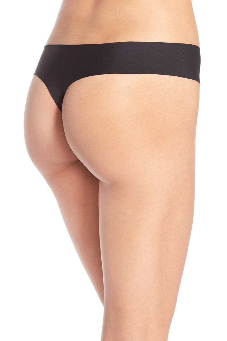 'No Show' Thong, Alternate, color, BLACK