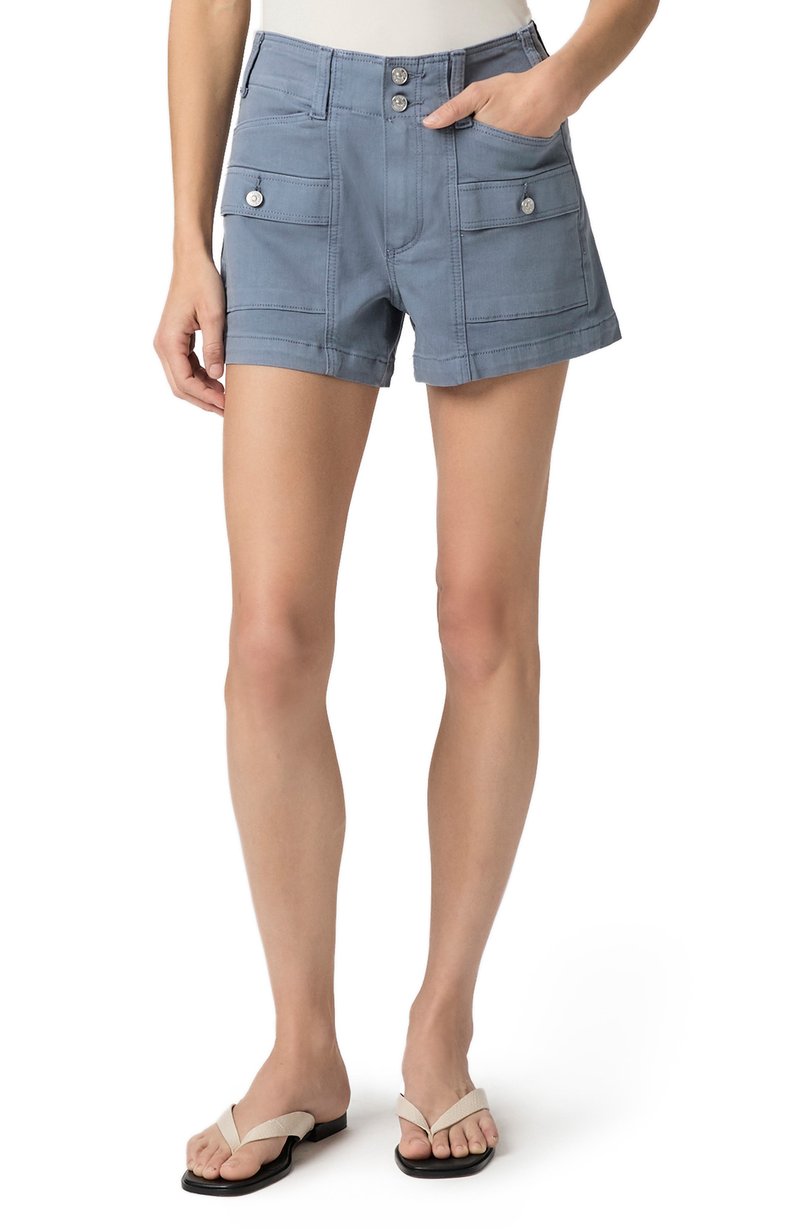 PAIGE Olivia Cargo Denim Shorts
