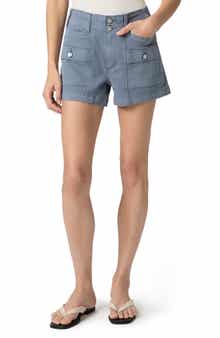 PAIGE Olivia Cargo Denim Shorts