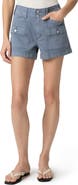 PAIGE Olivia Cargo Denim Shorts