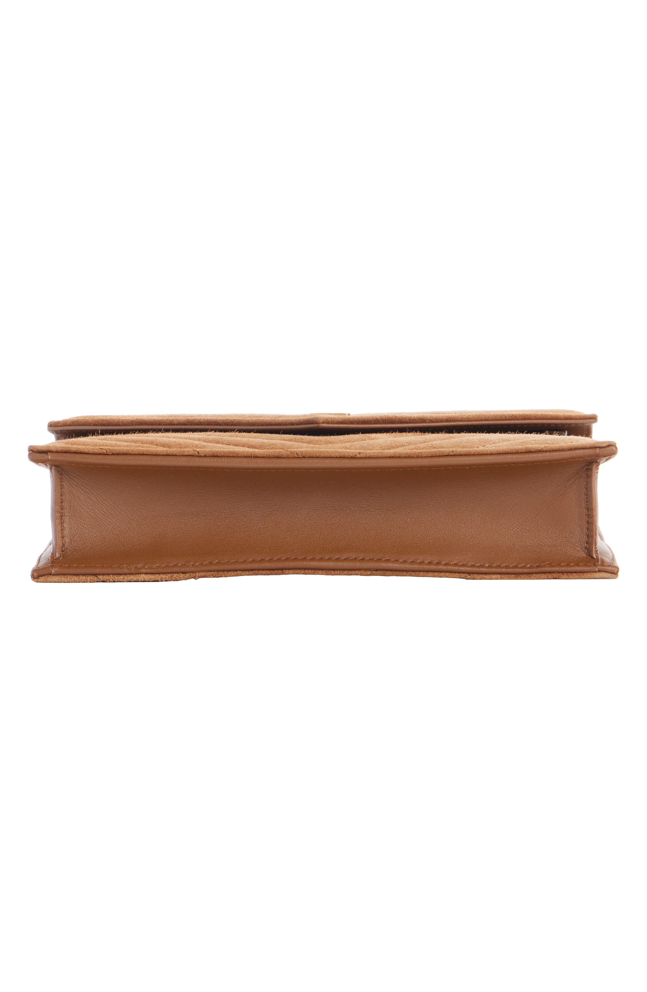 Envelope Leather Chain Wallet, Alternate, color, CARAMEL COGNAC