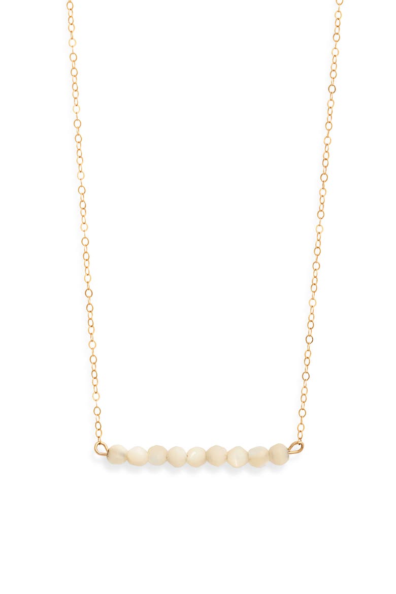 Reom Expression 14k Gold Filled Mother of Pearl Bar Necklace, Main, color, MOTHER OF PEARL