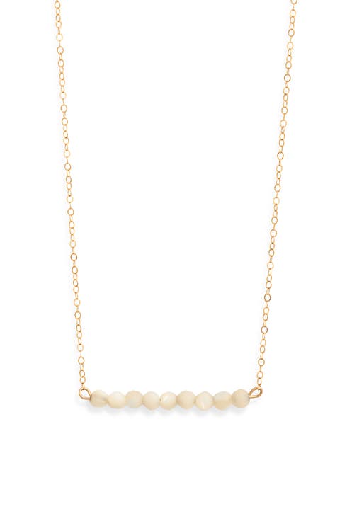 Reom Expression 14k Gold Filled Mother of Pearl Bar Necklace