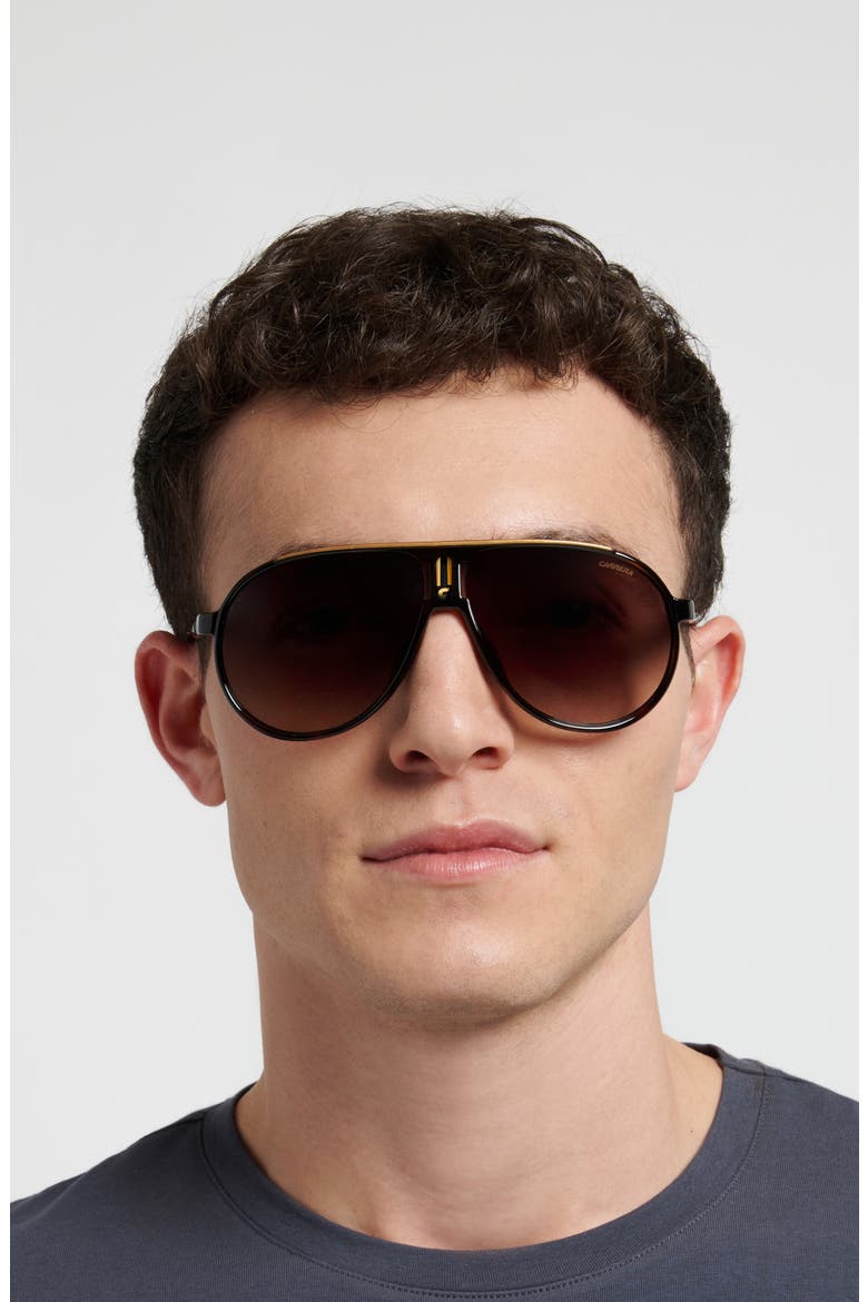 Champion 62mm Oversize Gradient Pilot Sunglasses, Alternate, color, BROWN HAVANA/ BROWN SF