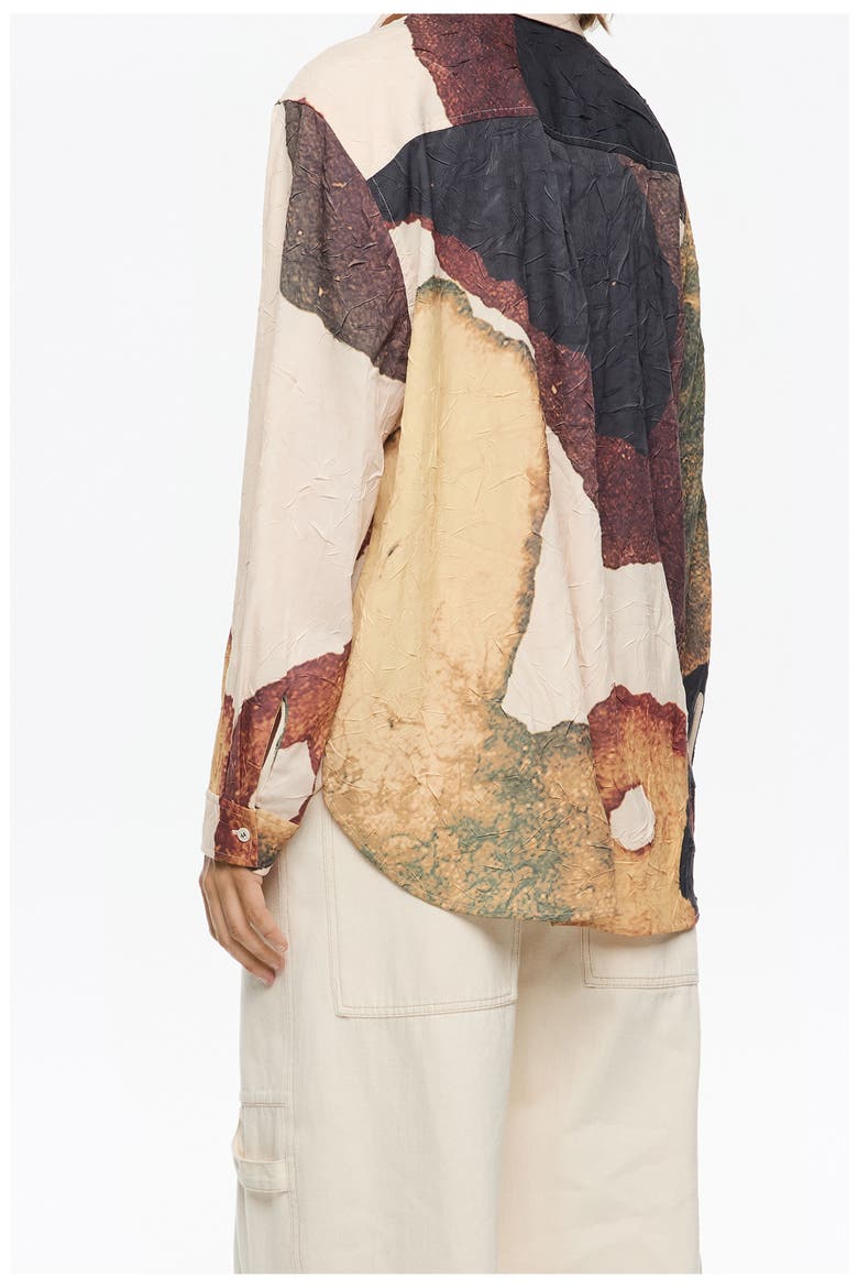 Abstract Crinkled Shirt, Alternate, color, ABSTRACT LIGHT YELLOW