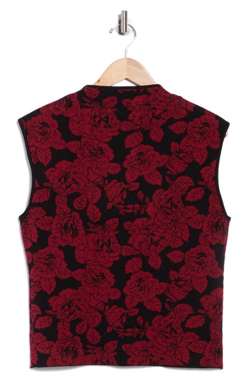 Elie Elie Tahari Cap Sleeve Jacquard Sweater In Multi