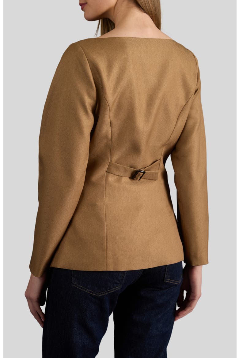 Bateau Neck Jacket, Alternate, color, CAMEL